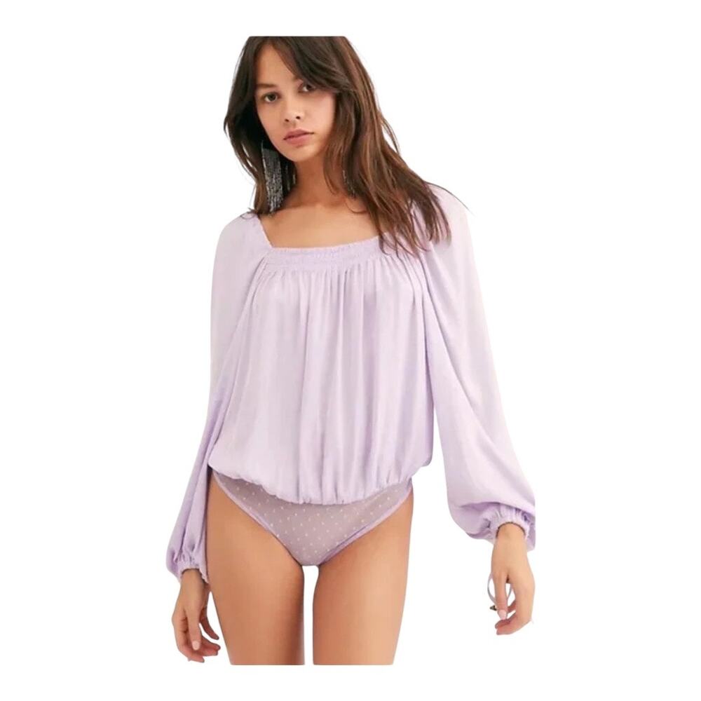 Free People Bodysuit Woman Lavender Small Another Round